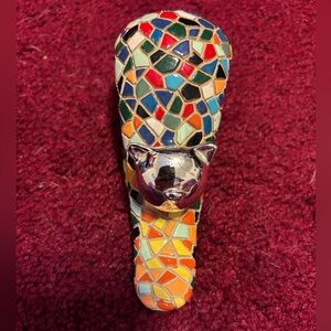 BARCELONA COLORFUL TILE CAT FIGURE CERAMIC EUC SPAIN